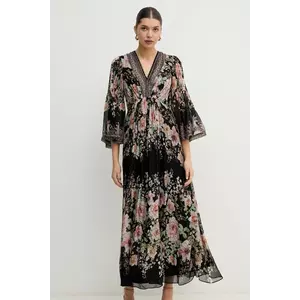 Hale BOB rochie din amestec de mătase Alanna culoarea negru, maxi, evazati, 4YPR652A imagine