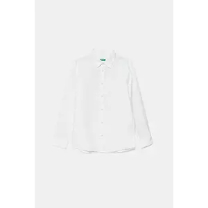 United Colors of Benetton cămașă de bumbac pentru copii culoarea alb, 5DGXCQ00T imagine