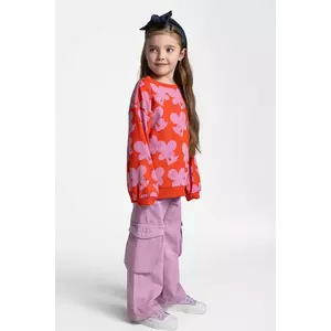 Coccodrillo pantaloni culoarea roz, neted, MAXITROPIC GIRL KIDS imagine