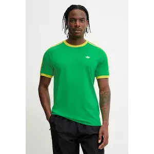 adidas Originals tricou din bumbac Q2 Monogram Cal culoarea verde, neted, JP4432 imagine