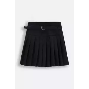 Coccodrillo fustă culoarea bleumain, mini, evazati, ELEGANT JUNIOR GIRL imagine