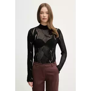 Sisley pulover culoarea negru, light, cu turtleneck, 1MNPM2023 imagine