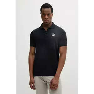 Karl Lagerfeld polo de bumbac culoarea bleumarin, uni, 552224.745710 imagine