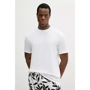 Sisley tricou din bumbac culoarea alb, uni, 3089S104J imagine
