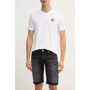Karl Lagerfeld pantaloni scurți jeans bărbați, culoarea negru, 552832.265820 imagine