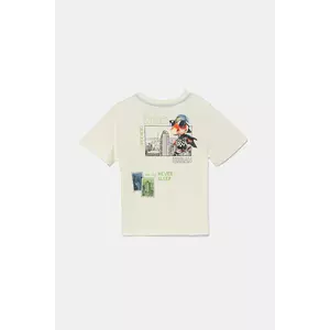 United Colors of Benetton tricou de bumbac pentru copii culoarea bej, cu imprimeu, 35RYG10I7 imagine