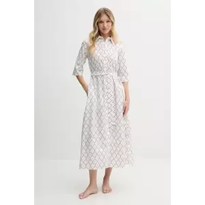 Max Mara Beachwear rochie din bumbac culoarea alb, 2516221049600 imagine