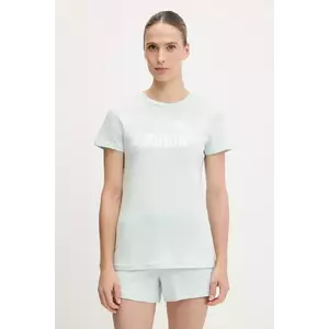 Puma tricou din bumbac femei, culoarea turcoaz, 682371 imagine