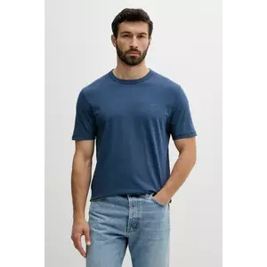 BOSS Orange tricou din bumbac barbati, culoarea turcoaz, neted, 50508243 imagine