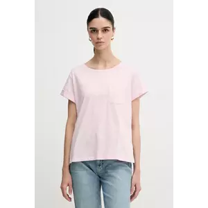 Sisley tricou din bumbac culoarea roz imagine