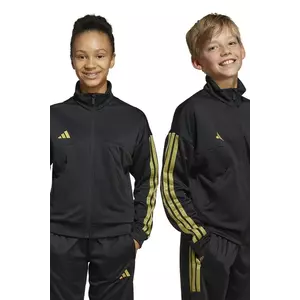 adidas hanorac culoarea negru, cu imprimeu, JI6185 imagine