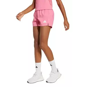 adidas pantaloni scurți copii culoarea roz, cu imprimeu, talie reglabila, JI6100 imagine