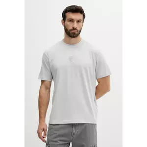 BOSS Green tricou din bumbac culoarea gri, cu imprimeu, 50544316 imagine