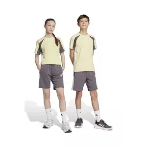 adidas pantaloni scurți culoarea gri, cu imprimeu, talie reglabila, JD4590 imagine