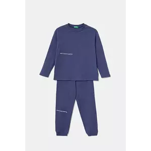 United Colors of Benetton pijama culoarea bleumarin, 30960P08D imagine