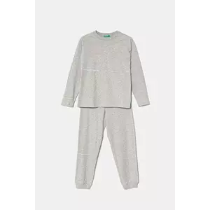 United Colors of Benetton pijama culoarea gri, 30960P08D imagine