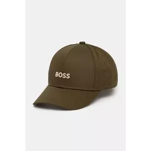 BOSS șapcă de baseball din bumbac culoarea verde, cu imprimeu, 50495121 imagine