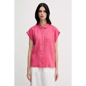 United Colors of Benetton camasa de in culoarea bej, cu guler clasic, regular imagine