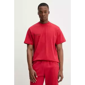 Pangaia tricou din bumbac culoarea maro, cu imprimeu imagine