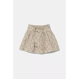 United Colors of Benetton fustă din bumbac pentru copii culoarea bej, mini, evazati, 40VFG0013 imagine