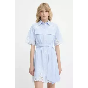 Karl Lagerfeld rochie din bumbac mini, drept, A2W13009 imagine