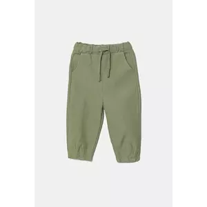 United Colors of Benetton pantaloni de trening din bumbac pentru copii culoarea verde, uni, 3HJMGF04M imagine