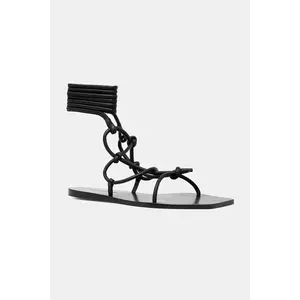 Rick Owens Lilies sandale de piele Penta culoarea negru, LI01E4808 imagine