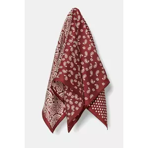 Answear Lab esarfa de matase culoarea bordo, modelator imagine