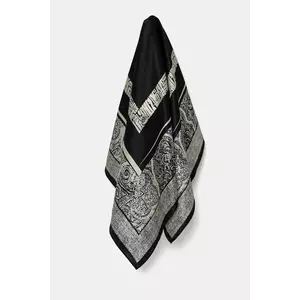 Answear Lab esarfa de matase culoarea negru, modelator imagine