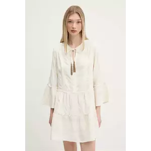 Superdry rochie culoarea bej, mini, evazati, W8011916A-ZEA imagine