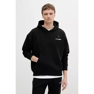 PLEIN SPORT bluză culoarea negru, cu glugă, cu imprimeu, SAEC MJB3578 STE001N imagine