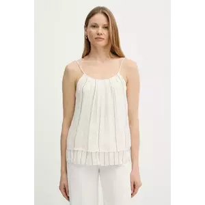 BOSS bluză culoarea alb, cu imprimeu, 50539921 imagine