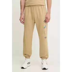 The North Face pantaloni de trening din bumbac Mountain Cleanup culoarea verde, cu imprimeu, NF0A8C2WLK51 imagine