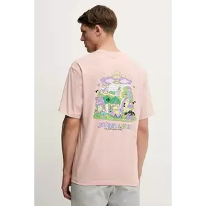 The North Face tricou din bumbac Mountain Cleanup culoarea roz, cu imprimeu, NF0A8C4DLK61 imagine