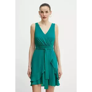 Morgan rochie ROSVAL culoarea verde, mini, drept, ROSVAL imagine