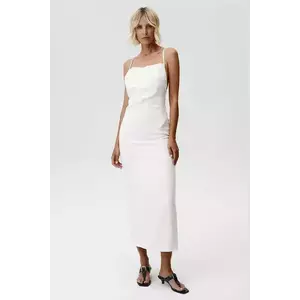 Undress Code rochie din in Havana Dress culoarea bej, midi, drept, 898 imagine