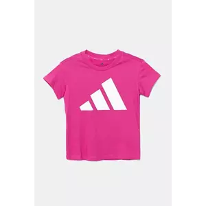 adidas tricou de bumbac pentru copii culoarea roz, JE1386 imagine