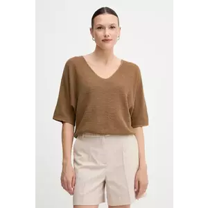 United Colors of Benetton pulover din amestec de in culoarea maro, light, 115GD10CS imagine