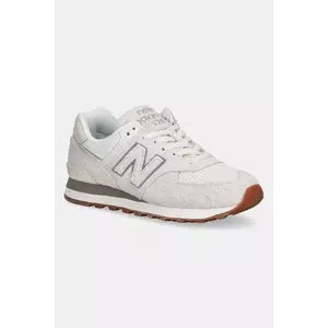 New Balance sneakers din piele intoarsă 574 femei, culoarea bej, WL574BEM imagine