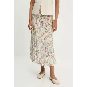 Answear Lab fusta culoarea bej, midi, evazati imagine