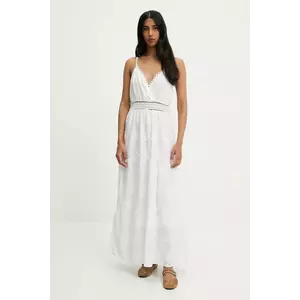 Answear Lab rochie din bumbac culoarea alb, maxi, evazati imagine