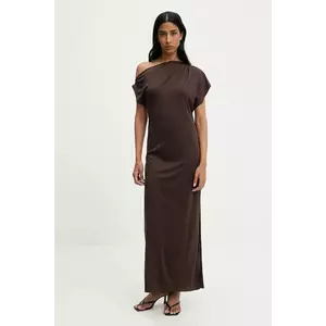 Answear Lab rochie culoarea maro, maxi, drept imagine