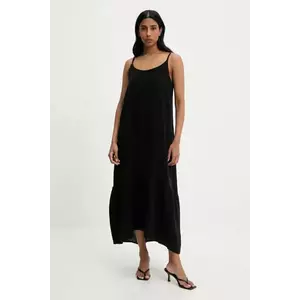 Answear Lab rochie din bumbac culoarea negru, maxi, evazati imagine