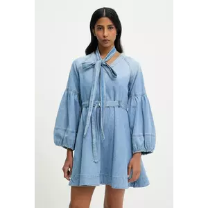Answear Lab rochie jeans mini, evazati imagine