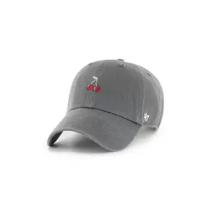 47 brand șapcă de baseball din bumbac Fruit Base Runner Icon culoarea gri, cu imprimeu, XX-BSRIC1411GWS-CCH imagine
