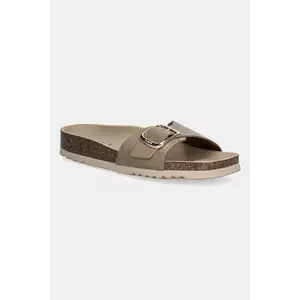 Scholl șlapi de piele EVA culoarea maro, F322631062 imagine