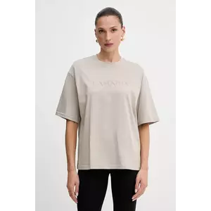 La Mania tricou din bumbac culoarea bej, MELANIE.T-SHIRT imagine