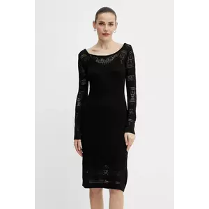 Morgan rochie RMPIMA culoarea negru, midi, drept, RMPIMA imagine