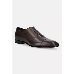 BOSS pantofi de piele Quillon culoarea maro, 50546774 imagine