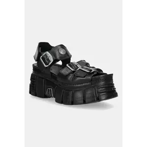 New Rock sandale de piele NOMADA culoarea negru, M-BIOS101-C2 imagine